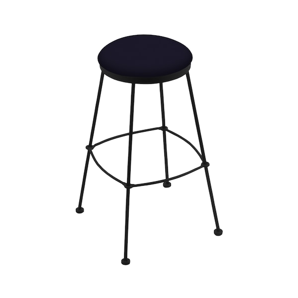 25" Stationary Counter Stool, Black Wrinkle, Canter Twilight Seat